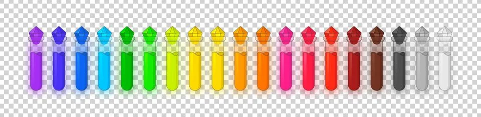 Magic elixir glass vector flask set Stock Illustration