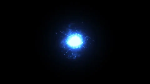 Magic Energy Fire Orb Element Blue Stock Footage 158817805