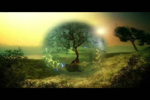 Magic energy tree  Stock Footage 562557
