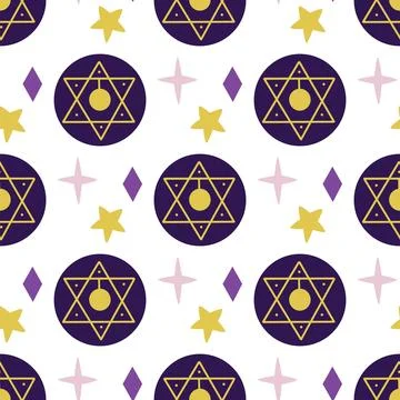 Magic esoteric symbol seamless pattern Stock Illustration