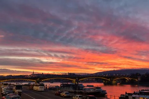 Magic evening in Budapest Stock Photos