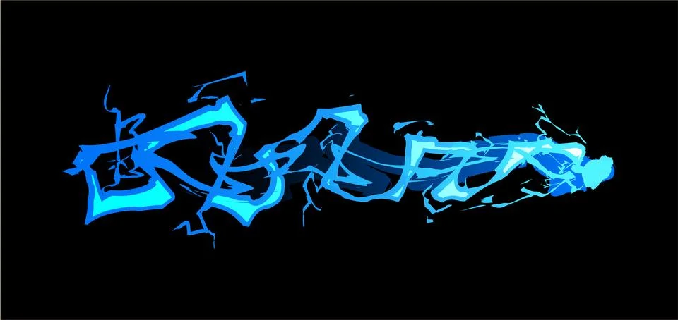 Magic explosion, bomb boom flash game effect, vector horizontal blue fire blast 스톡 일러스트