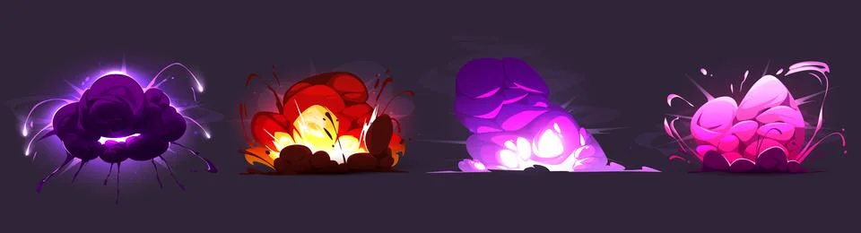 Magic explosion for game ui Stock Illustration