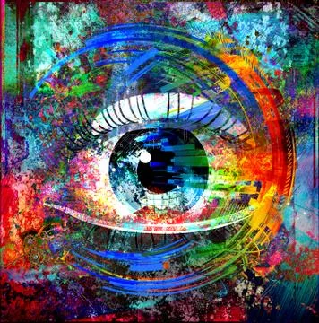 Magic eye abstract colorful background Stock Illustration