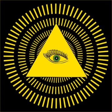 Magic eye on black background Stock Illustration