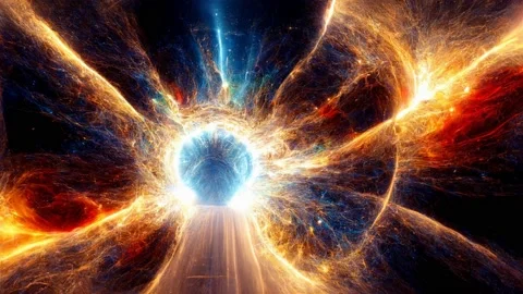Magic Eye In Fire And Smoke, Animation Loop Stock Footage 211417157