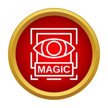 Magic eye icon for illusion and trick performance Stock Illustration