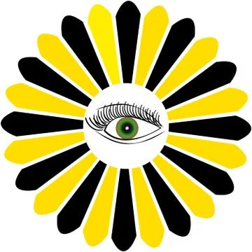 Magic eye on white background Stock Illustration