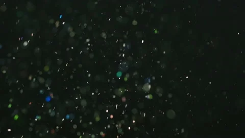 The magic falling of little bright particles. slow motion Video stock 159624629