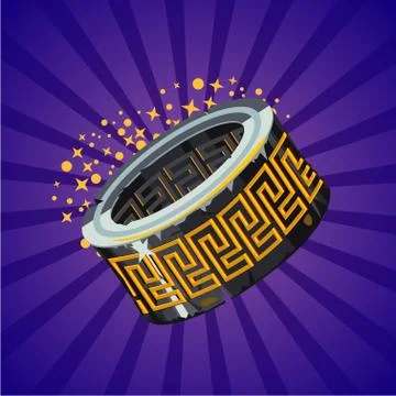 Magic fantasy ring. Video game assets. Design concept. Cartoon vector 스톡 일러스트