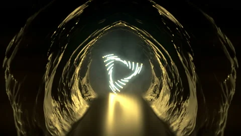 Magic fantasy triangular portal. Computer generated 3D render loop animation. Stock Footage 113328234