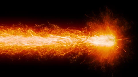 Magic Fiery Energy Beam. Stock Footage 296342033