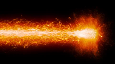Magic Fiery Energy Beam. Stock Footage 296495210
