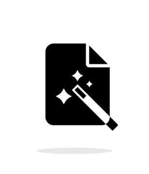 Magic file icon. Stock Illustration