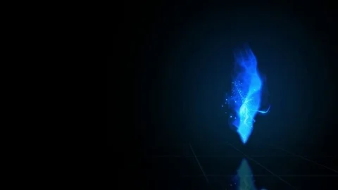 Magic fire, blue. Stock Footage 77334595
