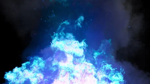 Magic fire ignites on a dark background Stock Footage 274259581