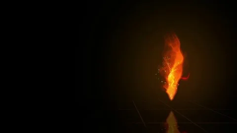 Magic fire, orange. Stock Footage 77309622