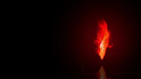 Magic fire, red. Stock Footage