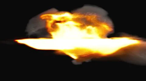 Magic fire with smoke イラスト素材