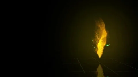 Magic fire, yellow. Stock Footage 77309659