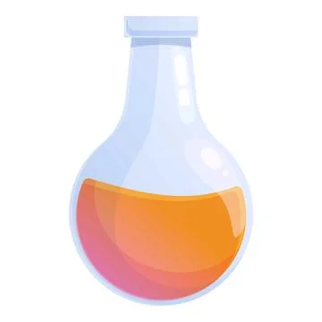Magic flask icon cartoon . Game ui Stock Illustration