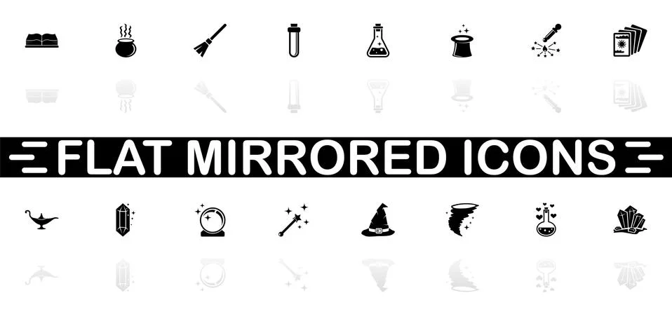 Magic - Flat Vector Icons Stock Illustration