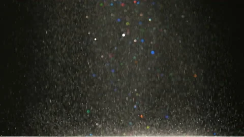 The magic floating of silvery particles. slow motion Stock Footage 160059937