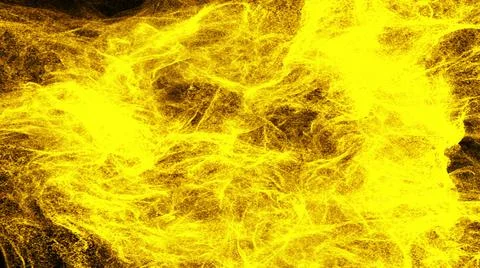 Magic flow of golden particles Illustrazione stock