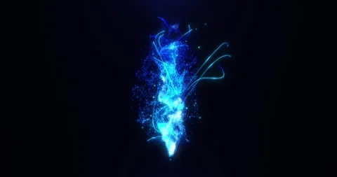 Magic fluid animation of glowing particles.particle trail Stock Footage 242758910