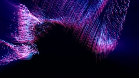 Magic fluid animation of glowing particles.particle trail Stock Footage 276158417