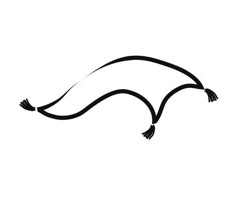 Magic flying carpet on a white background. Stock Illustration