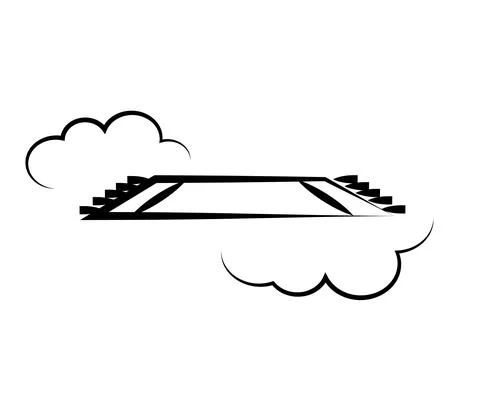 Magic flying carpet on a white background. Symbol. Stock Illustration