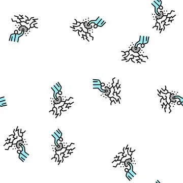 Magic focus vector seamless pattern Stock Illustration