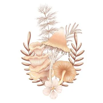 Magic forest design element Stock Illustration