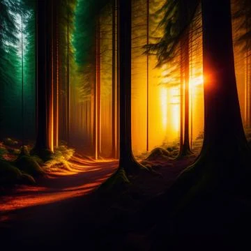 Magic forest Illustrazione stock
