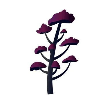 Magic forest tree Stock Illustration