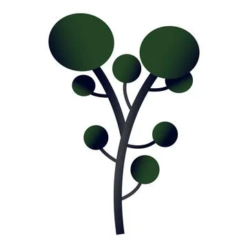 Magic forest tree Stock Illustration