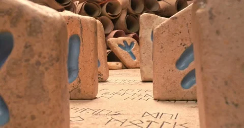 Magic fortune teller from Celtic rune stones. Parallax effect Stock Footage 161464830