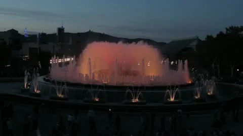 Magic fountain 2 Stock Footage 12342135
