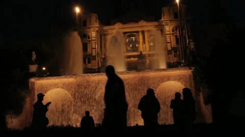 Magic fountain 7 Stock Footage 12342336