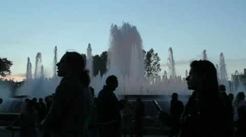Magic fountain Stock Footage 12341863
