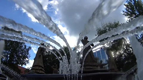 Magic fountain jet Stock Footage