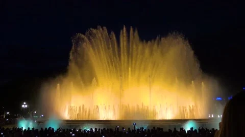 Magic Fountain of Mountjuic 2 Stock Footage 144346920