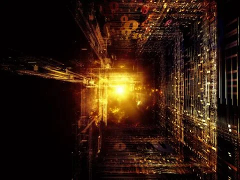 Magic of Fractal Realms Illustrazione stock