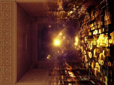 Magic of Fractal Realms Illustrazione stock