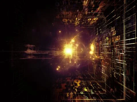 Magic of Fractal Realms Illustrazione stock
