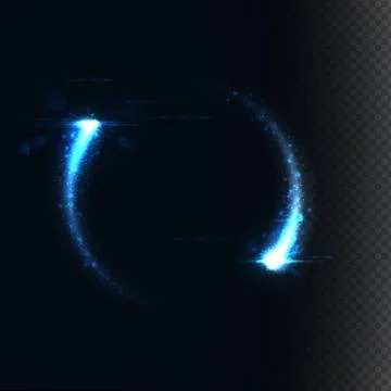 Magic frame consist of glowing particles on transparent  . Stock-Illustration