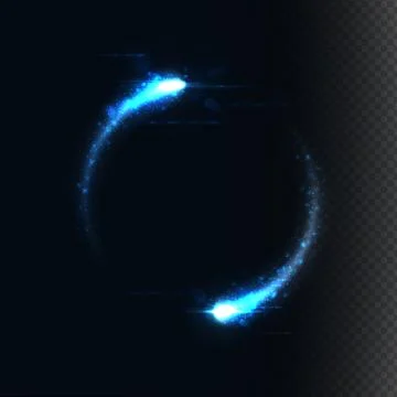 Magic frame consist of glowing particles on transparent Stock-Illustration