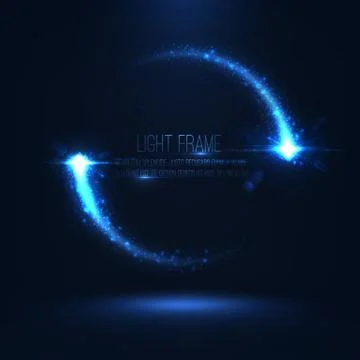 Magic frame consist of glowing particles on transparent Stock-Illustration