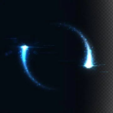 Magic frame consist of glowing particles on transparent Stock-Illustration